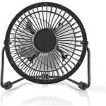 Nedis FNDK1BK10 stolní mini USB ventilátor 10 cm s kovovým tělem černý – Sleviste.cz