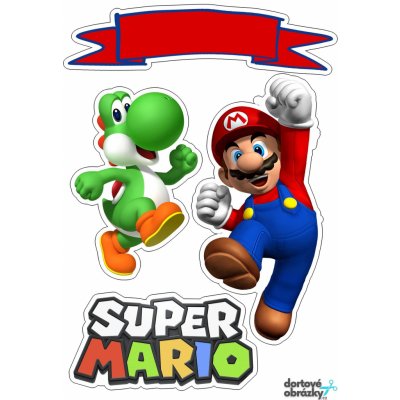 Jedlý tisk SUPER MARIO ● materiál: FONDÁNOVÝ DECORLIST ✴️, ● velikost: formát A5 ☝ – Sleviste.cz