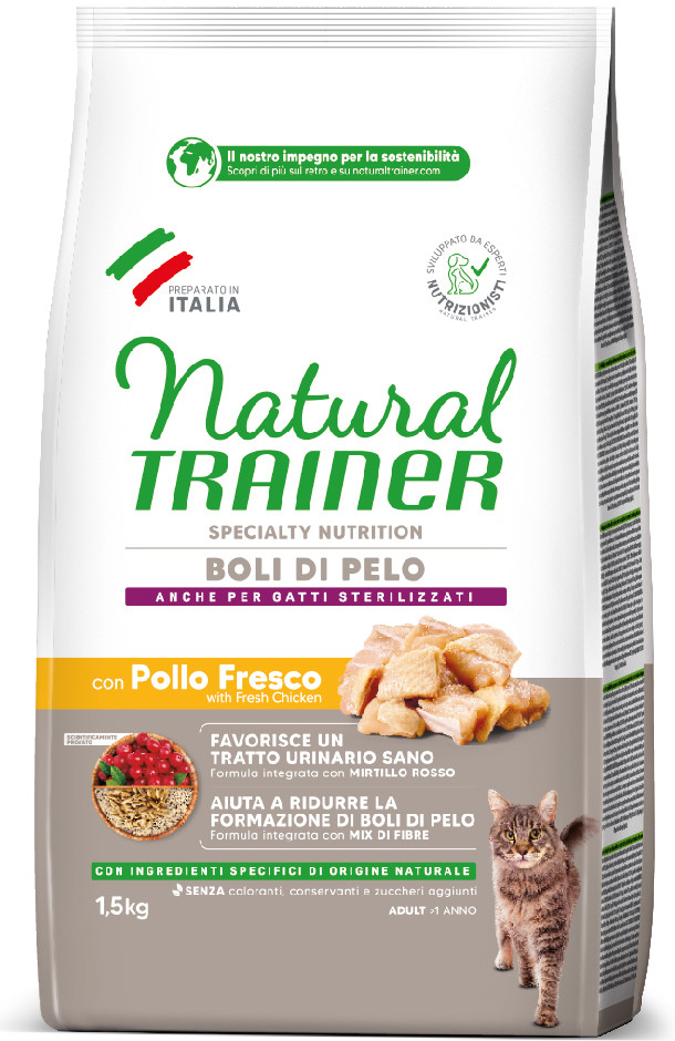 Natural Trainer Hairball Chicken 2 x 1,5 kg