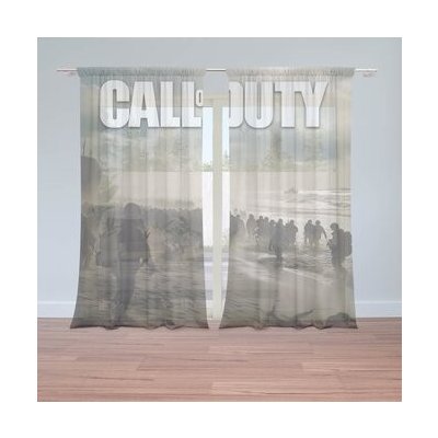 Sablio Záclony Call of Duty Normandie: 2ks 150x250cm – Hledejceny.cz