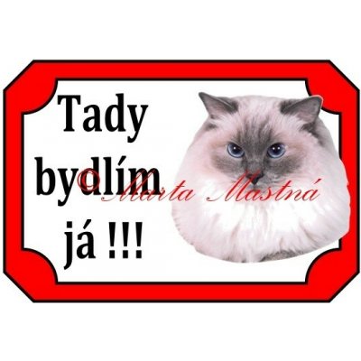 Cedulka kočka ragdoll lynx 2 - Bez samolepicí vrstvy – Zboží Mobilmania