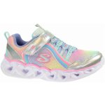 Skechers S Lights Heart Lights Rainbow Lux silver multi – Sleviste.cz