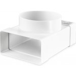 VENTS odbočka plastová T kus 90° přechod kruhové-ploché potrubí 100 mm 55 x 110 – Sleviste.cz