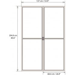 Palram Dveře s moskytiérou pro Torino 3 x 4,25 m šedé