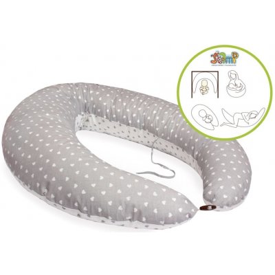 Scamp Multifunkční polštář Little Heart White Grey – Zbozi.Blesk.cz