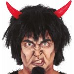 Paruka černý čert s rohy – Zboží Mobilmania