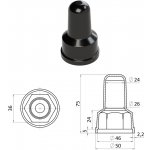 Kovoinox Krytka plastová na matice a šrouby M24, prodloužená, černá – Hledejceny.cz