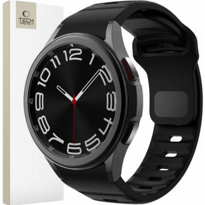 Tech-Protect Silicone Line na Samsung Galaxy Watch 4 / 5 / 5 Pro / 6 / 7 / FE, černý TEC313600 – Zboží Mobilmania