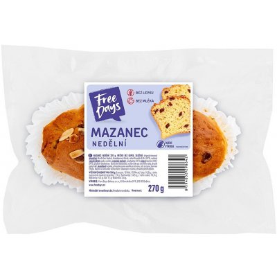 FREE DAYS Bezlepkový mazanec 270 g – Zboží Dáma