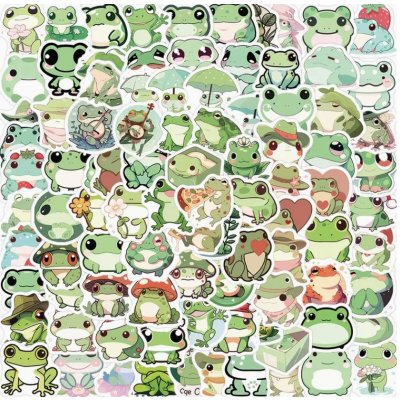 Set 100 samolepek žába (Samolepky žabka) – Sleviste.cz