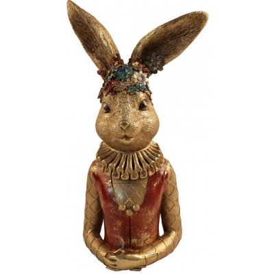 Clayre & Eef Zlatá antik dekorace figurka králičí dáma - 27*17*51 cm – Hledejceny.cz