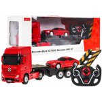 Rastar Kamion 2v1 Mercedes-Benz Actros + AMG GT3 červená RTR 1:24 – Zbozi.Blesk.cz