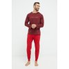 Pánské pyžamo Calvin Klein NM1592E-6NJ pánské pyžamo dlouhé červené