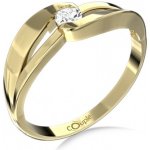 Couple prsten Rosa žluté zlato se zirkonem 6610237 0 1 – Zboží Dáma