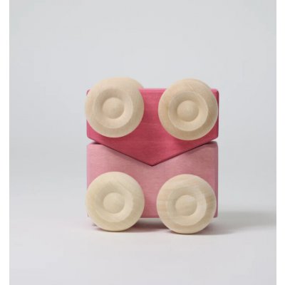 Grimm's Stohovací autíčka 2ks růžové – Zboží Mobilmania