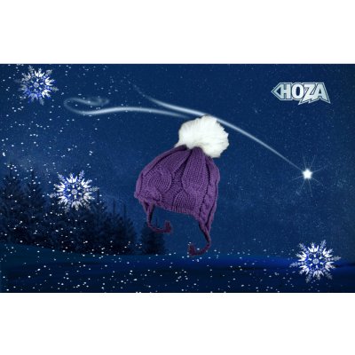 Hoza čepice s copánky HC005 Fialová – Hledejceny.cz