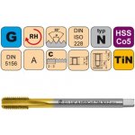 NÁSTROJE CZ Strojní závitník /CZZ3012/ pro trubkový závit s přímou drážkou CZZ Závit: G1/8"-A – Zboží Mobilmania