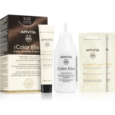 Apivita My Color Elixir barva na vlasy bez amoniaku 5.03 Light Brown Natural Gold