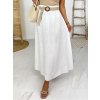 Dámská sukně Fashionweek maxi sukně s ozdobným pleteným páskem IT-SANOLIA bílá