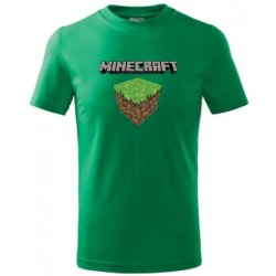 Minecraft tričko 3 středně zelená