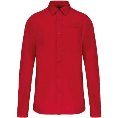 Kariban pánská popelínová košile s dlouhým rukávem klasická červená – Zbozi.Blesk.cz