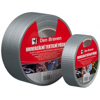 Textilní páska 30mm x 25m, univerzální, stříbrná - Den Braven B797TE – Zbozi.Blesk.cz