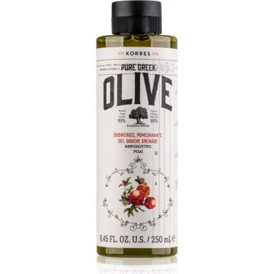 Korres Pure Greek Olive sprchový gel s řeckým extra panenským olivovým olejem s vůní granátového jablka 250 ml