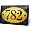 Domovní číslo Domovní číslo - Plechová cedulka "Gold" Plechová cedulka - Domovní číslo "Gold", 300 x 200 mm, Kód: 26453