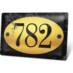 Domovní číslo - Plechová cedulka "Gold" Plechová cedulka - Domovní číslo "Gold", 300 x 200 mm, Kód: 26453 – Zboží Mobilmania