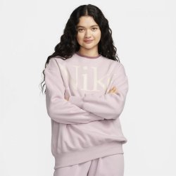 Nike Sportswear Phoenix Fleece Women's Oversized Logo Crew Neck Platinum Violet