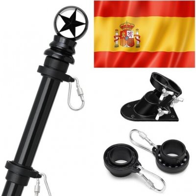 Černý hliníkový stožár na vlajku 180 cm – Hledejceny.cz