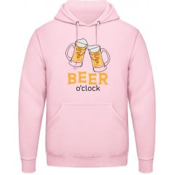 AWDis Hoodie Mikina Design Čas na Pivo Miminkovská růžová