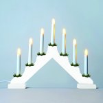 KONST KONSTSMIDE Adventní svícen čirá 2262-210 dřevěný bílý LED Filament 7x34V 0,2W – Hledejceny.cz