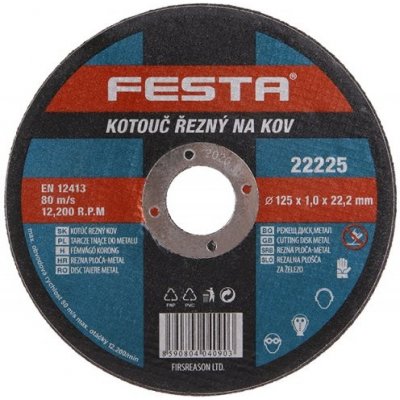 Kotouč řezný FESTA na kov 125x1,0x22,2mm – Zboží Mobilmania