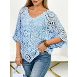 Fashionweek bavlněná krajková halenka boho UB-Acario bílá – Zboží Dáma