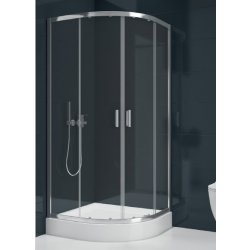NEW TRENDY Čtvrtkruhový sprchový kout SUVIA 90x90, čiré sklo + vanička (ZS-0002)