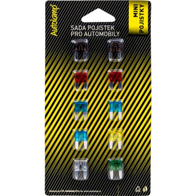 Sada AUTO mini pojistek, nožová mini pojistka 10ks – HobbyKompas.cz