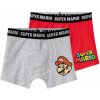 Dětské spodní prádlo Nintendo Super Mario chlapecké boxerky, 2 kusy šedá/červená