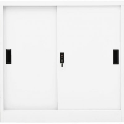 Shumee s posuvnými dveřmi bílá 90 × 40 × 90 cm – Zbozi.Blesk.cz