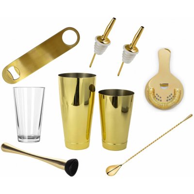 Luxusní Barmanská Sada zlatá 10 kusů – Zboží Dáma