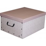 Compactor Nordic Skládací úložná krabice karton box 50 x 40 x 25 cm, růžová (Antique) – Zbozi.Blesk.cz