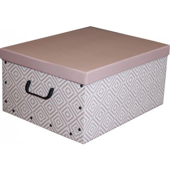 Compactor Nordic Skládací úložná krabice karton box 50 x 40 x 25 cm, růžová  (Antique) od 219 Kč - Heureka.cz