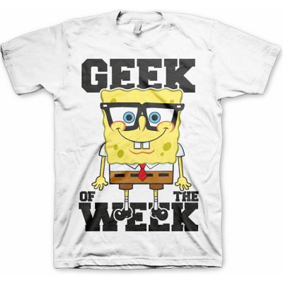 SpongeBob Squarepants tričko Geek Of The Week pánské white – Zboží Mobilmania