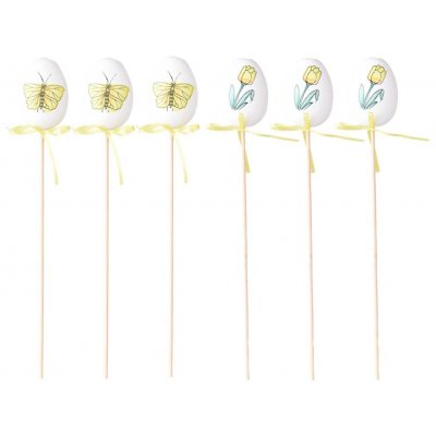 Zápich kraslice 6ks s motýly 6cm, mix – Hledejceny.cz
