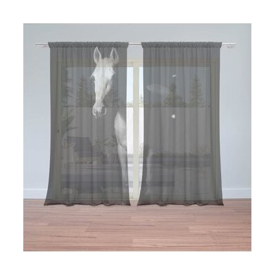 Sablio Záclony Kůň ve stínu: 2ks 150x250cm – Hledejceny.cz
