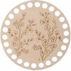 Prostírání ČistéDřevo Dřevěný podtácek k obháčkování jarní květy 10 cm