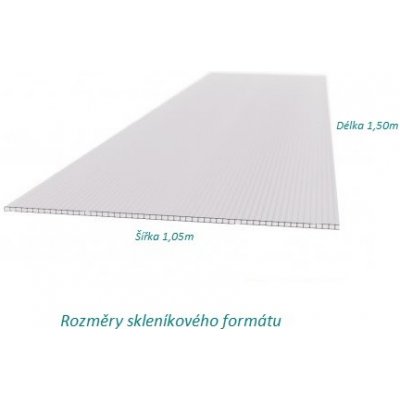 Arla Plast Komůrkový polykarbonát 4 mm 1,05 x 1,50 1 ks – HobbyKompas.cz
