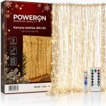 Vipelectro Světelný závěs 3x3m 300 LED s ovladačem na USB Teplá bílá – Hledejceny.cz