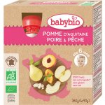 Babybio jablko hruška broskev 4 x 90 g – Zboží Mobilmania