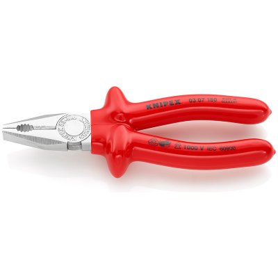 KNIPEX Kombinované kleště s máčenou izolací 180 mm 03 07 180 – Sleviste.cz